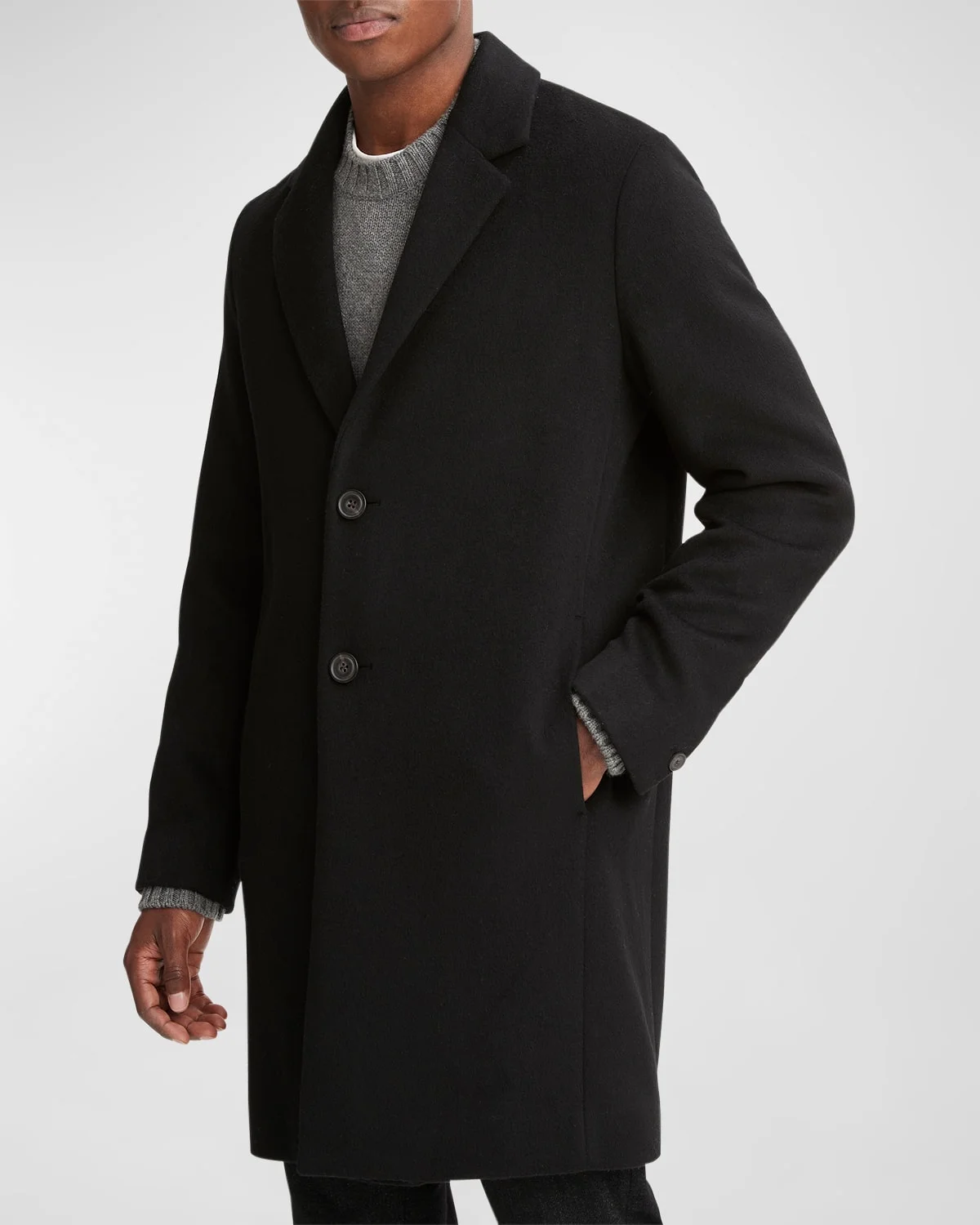 Men's Classic Wool-Blend Topcoat - 1