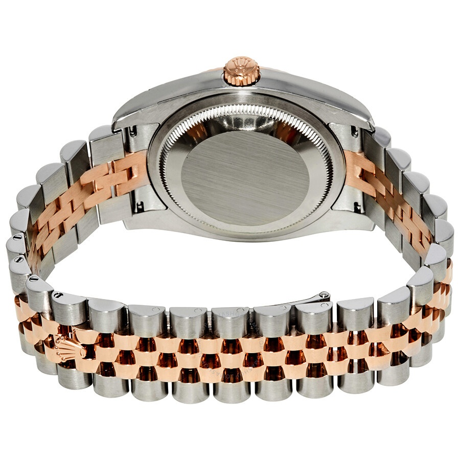 Rolex Oyster Perpetual Datejust 36 Black Mother of Pearl Dial Stainless Steel and 18K Everose Gold J - 3