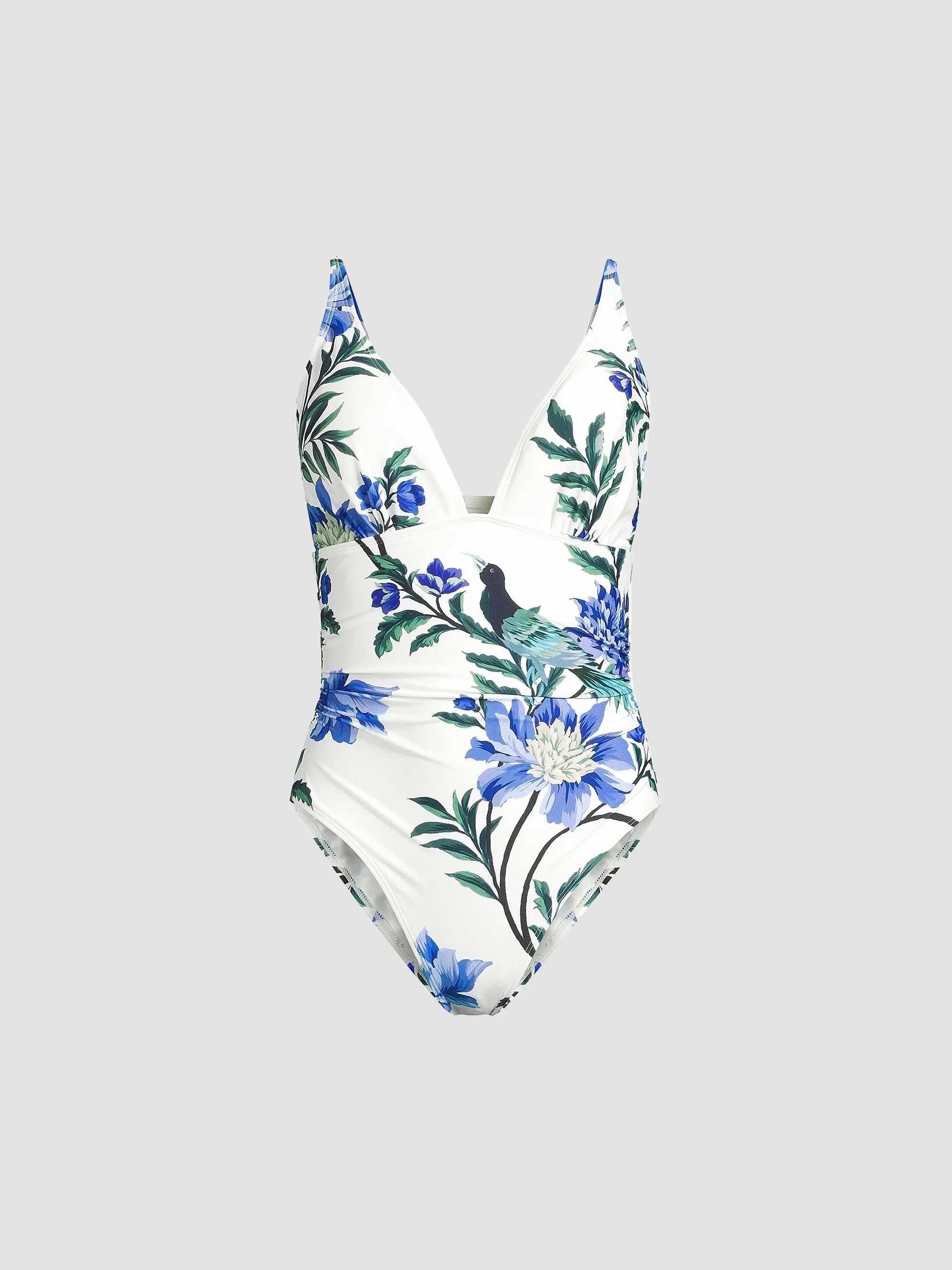 Women's Cornelia Floral One-Piece Swimsuit - Ivory Multi - 1