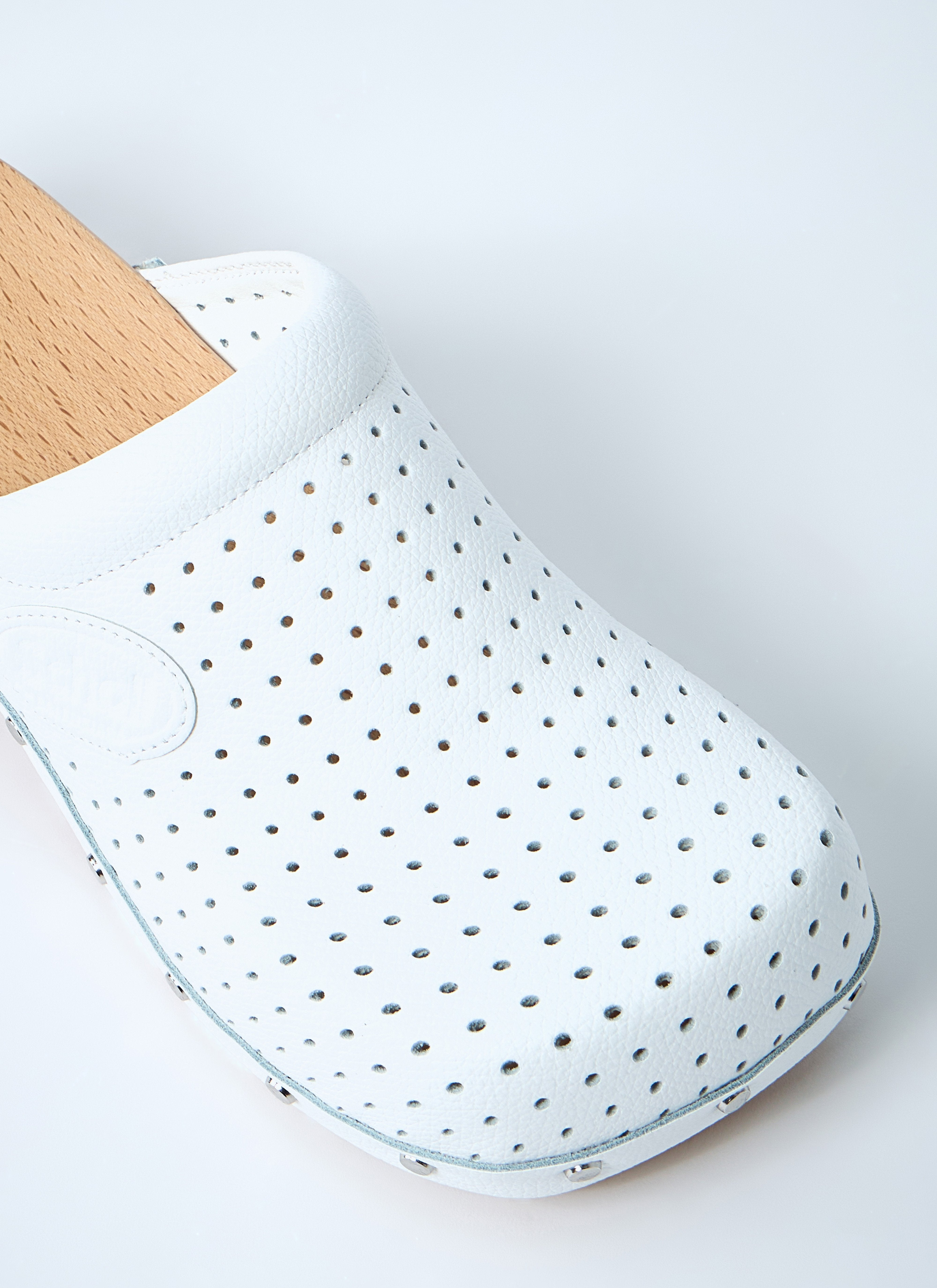 Balenciaga Women Perforated Heeled Clogs - 3