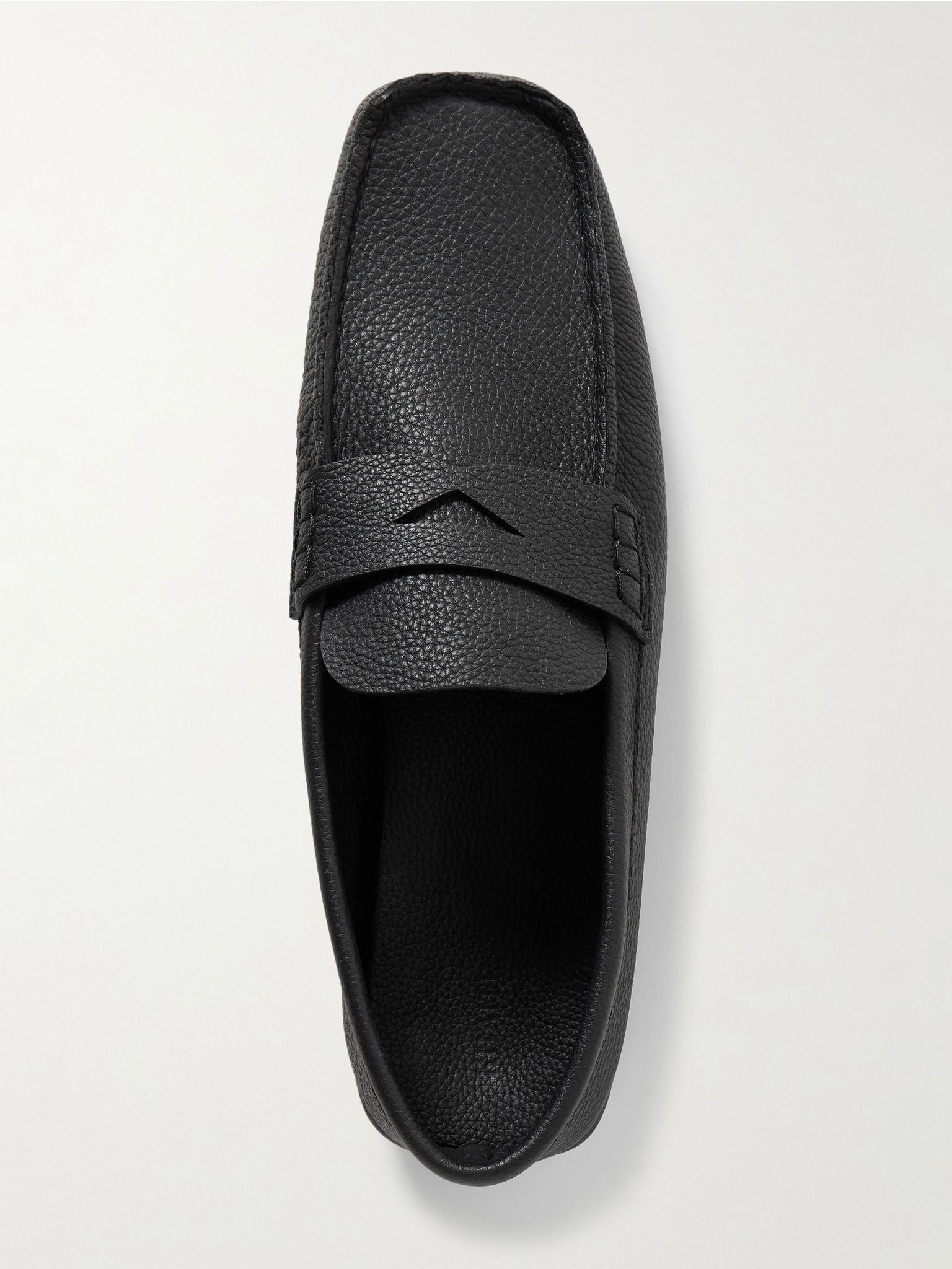 Billy textured-leather loafers Black - 5