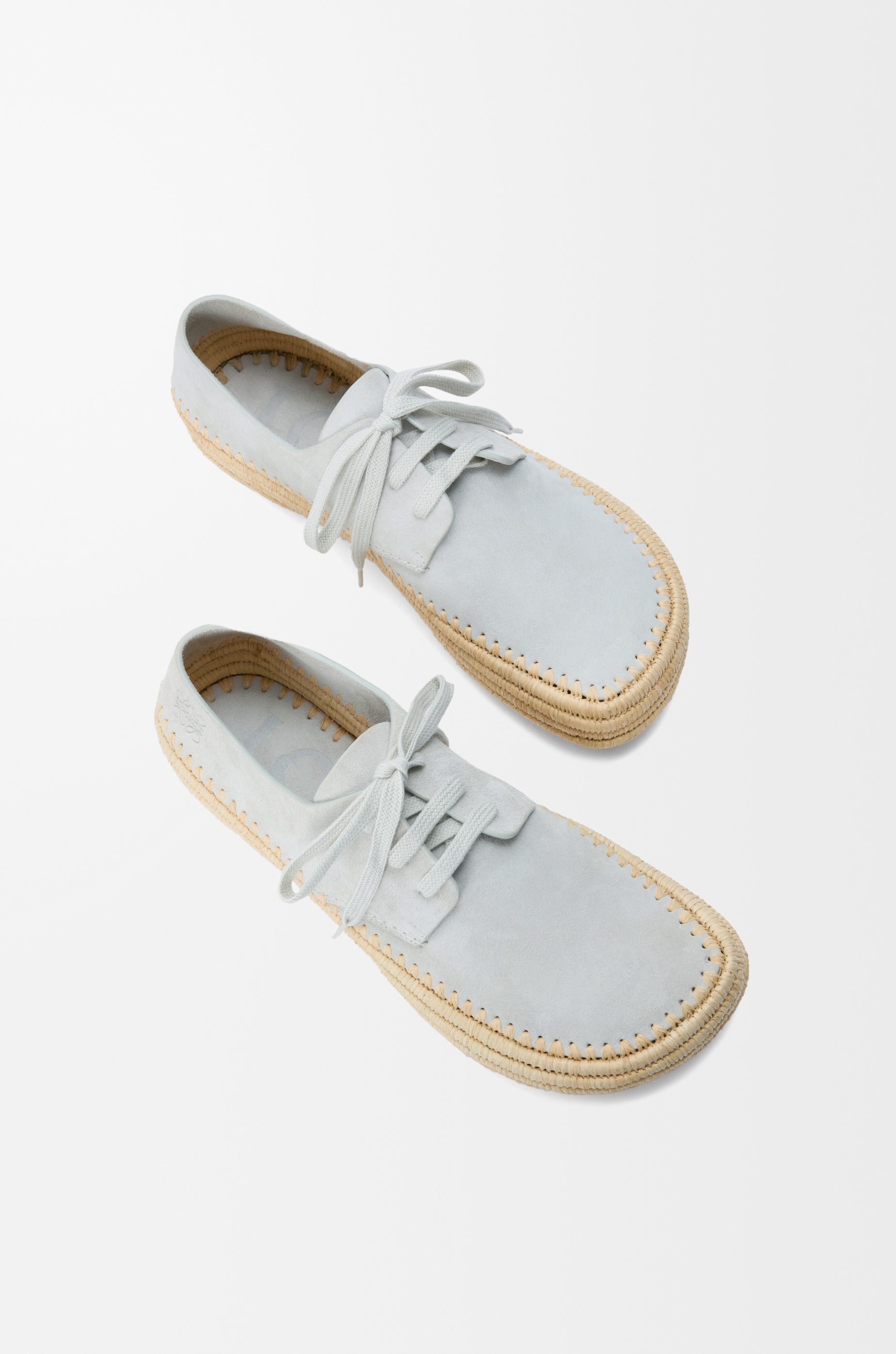Rio lace-up in suede and raffia - 4