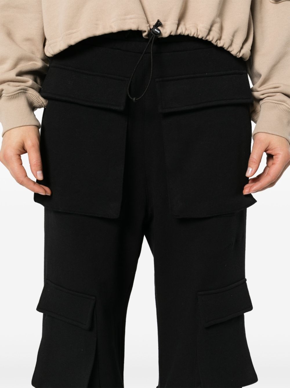 logo-embroidered cargo track pants - 5