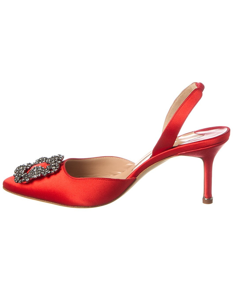 Manolo Blahnik Manolo Blahnik Hangisli 70 Satin Slingback Pump outlook