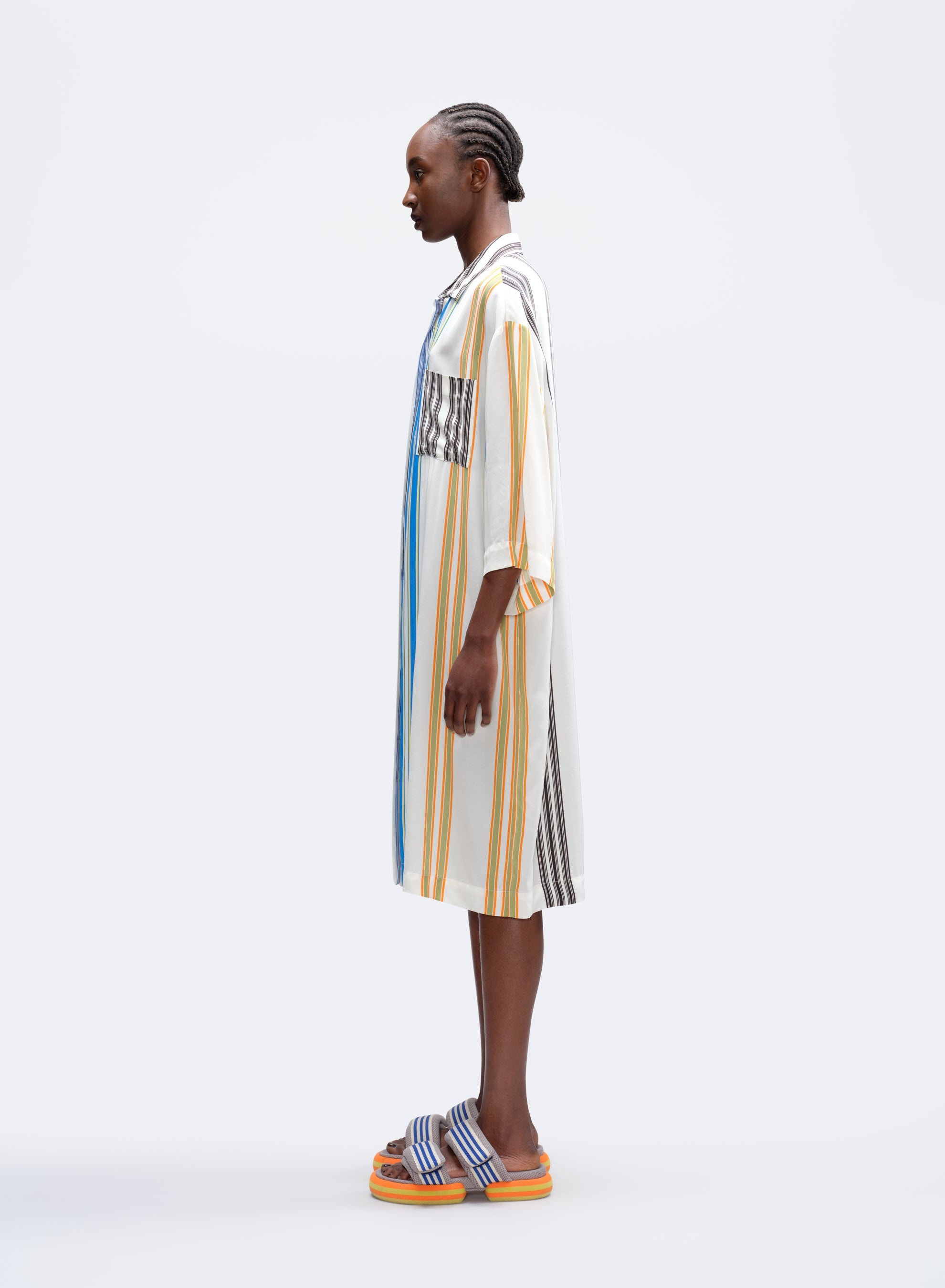 STRIPED SHIRT DRESS - 5