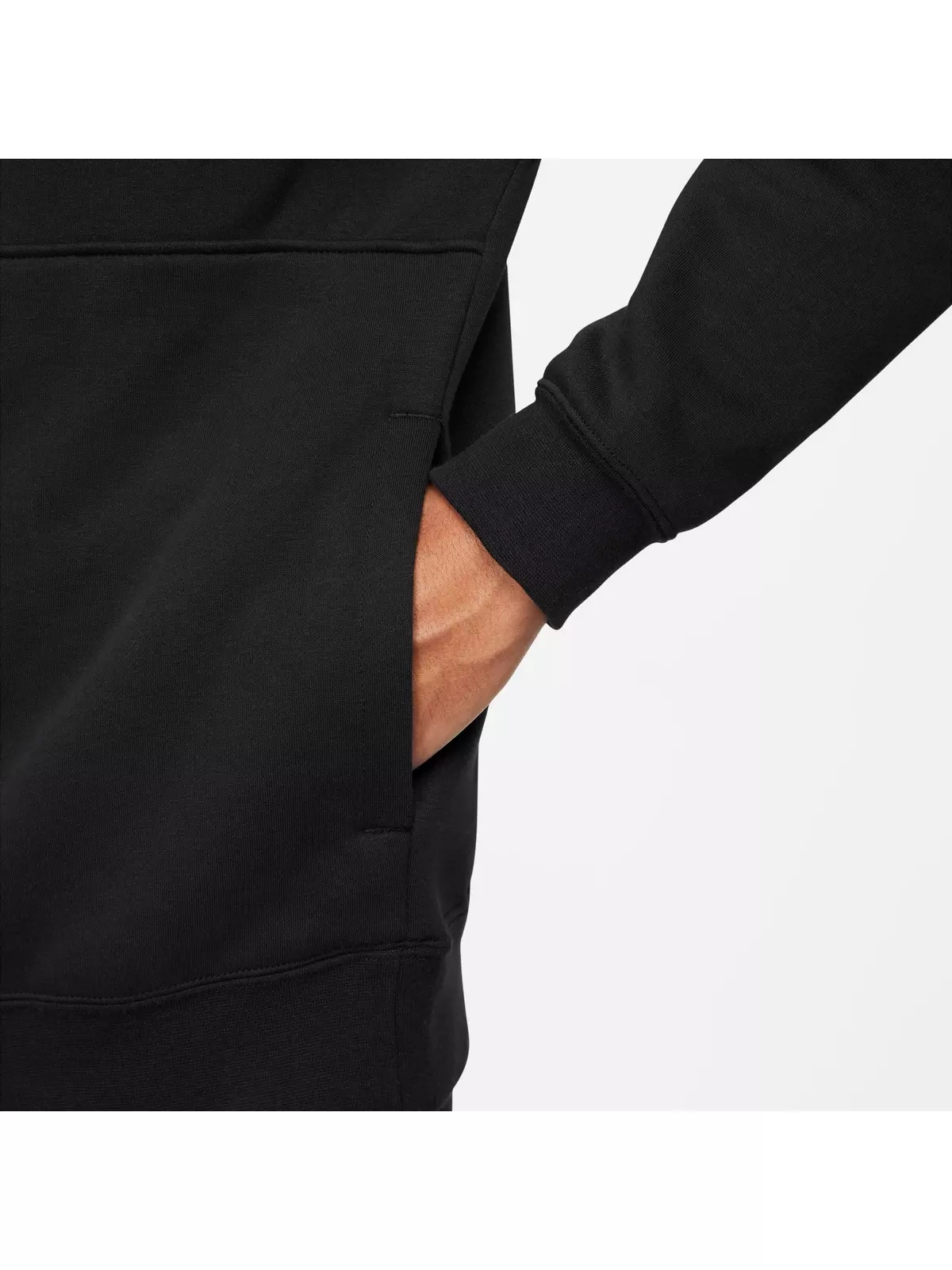 Men's Sportswear Brushed-Back 1/2-Zip Pullover-Black - 11