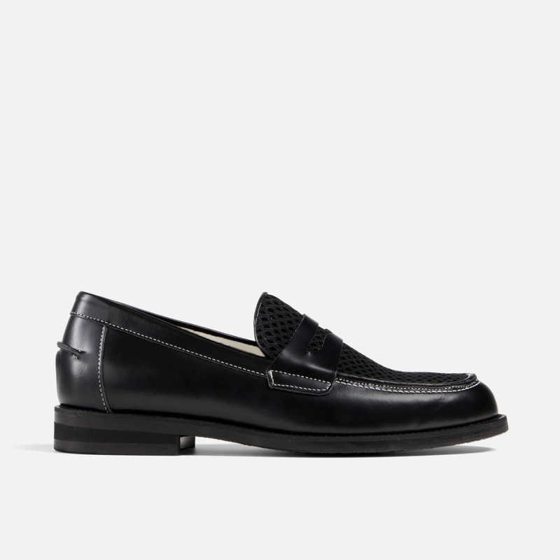 Wilde Black Rattan Penny Loafer - Men's 1