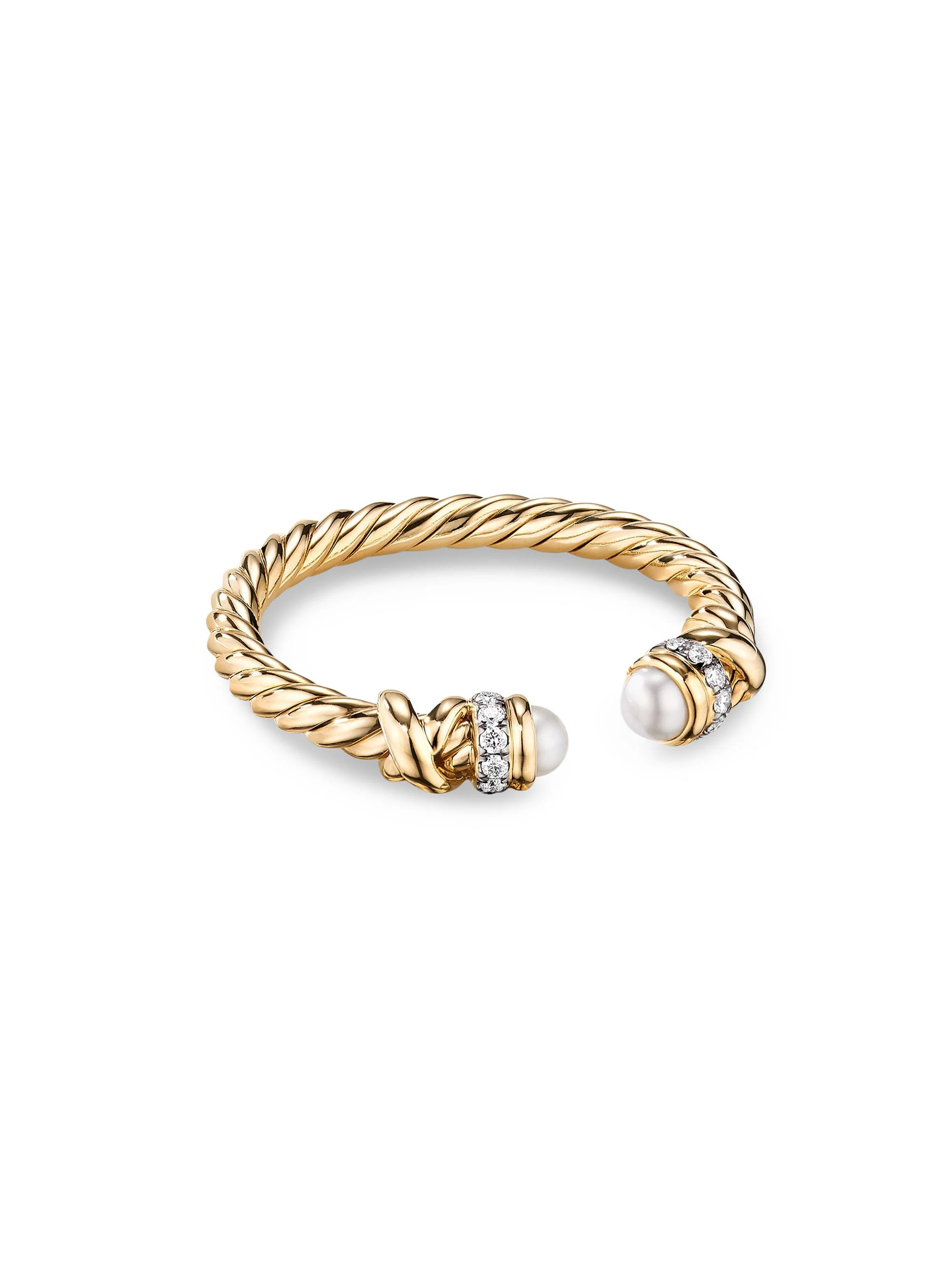 Women's Petite Helena Ring in 18K Yellow Gold - Akoya White Pearl - 1