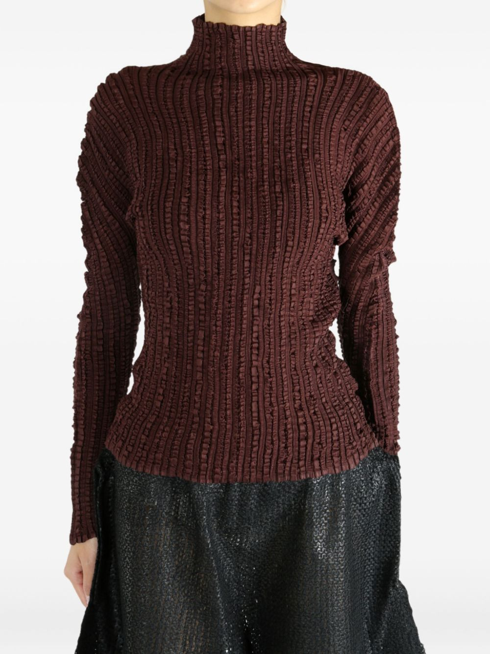 High-neck textured top - 3