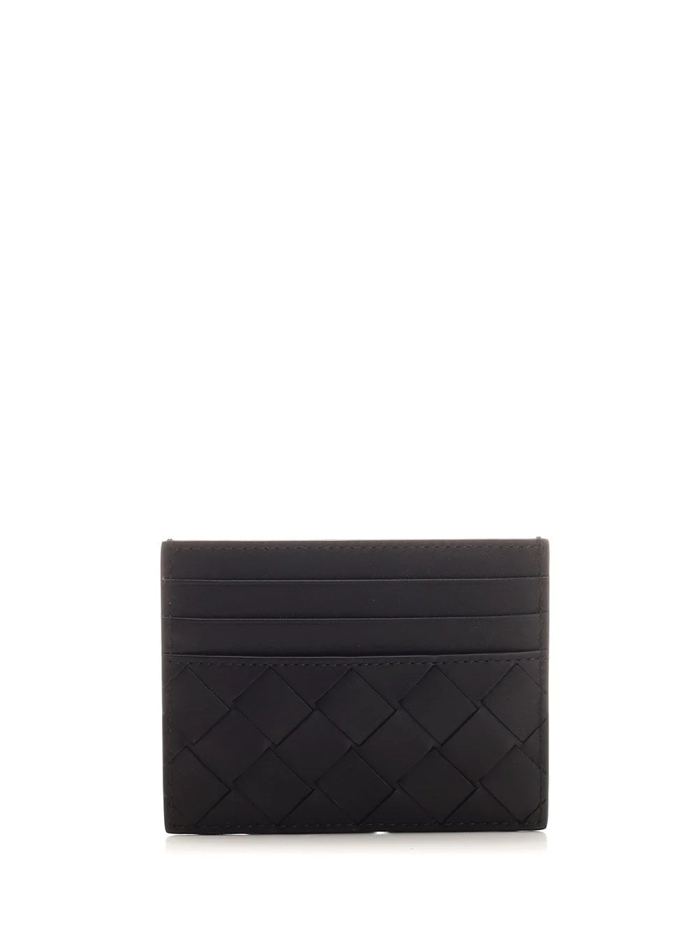 Bottega Veneta Men Black Intreccio Card Holder - 1