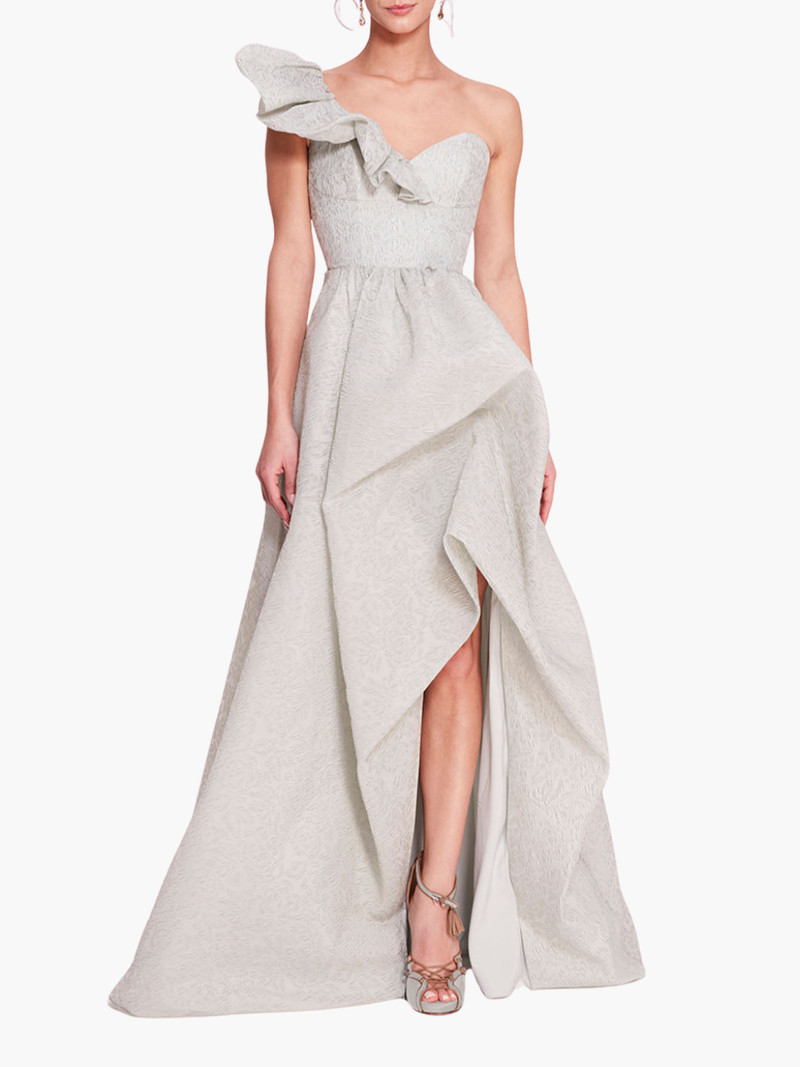 CLOQUE DRAPED GOWN 1