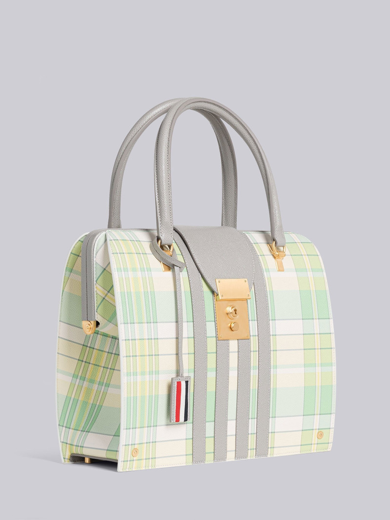 Madras Pebble Grain 4-Bar Mrs. Thom Bag 3