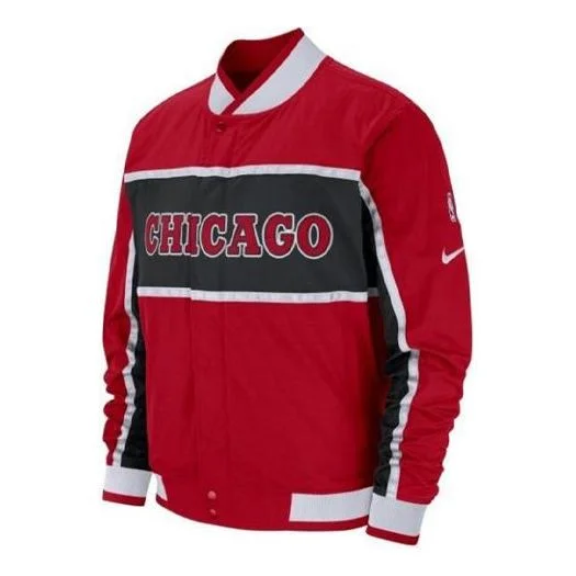 Nike NBA MENS Chicago Bulls Basketball Courtside Jacket Red AJ9148-657 - 1