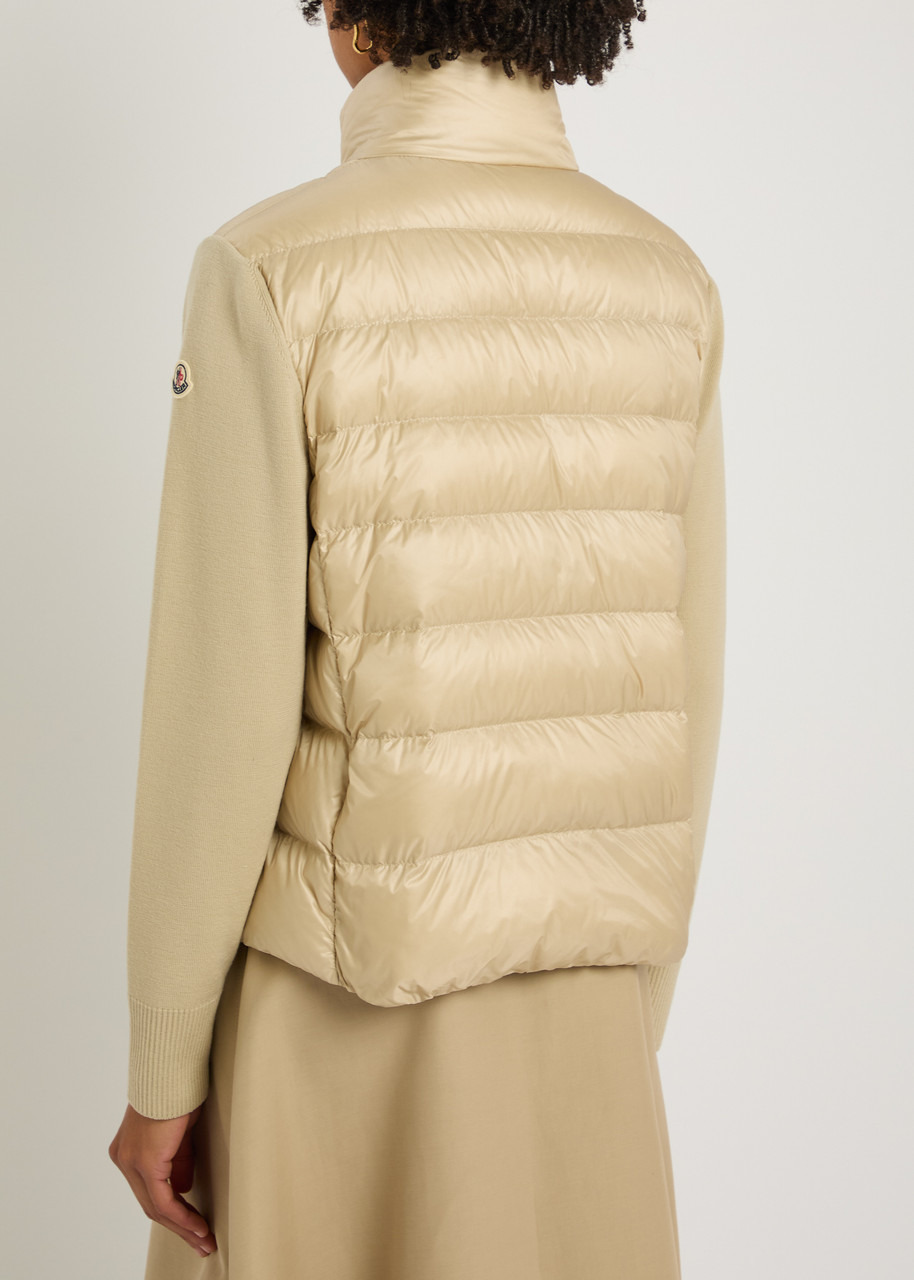 Moncler Quilted Shell and Wool-knit Cardigan - 3