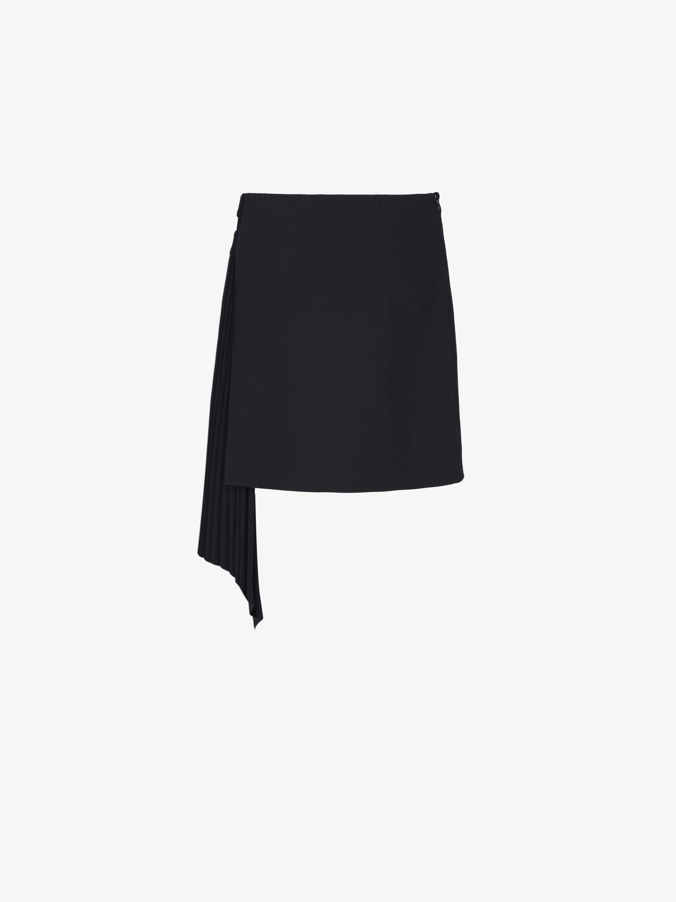 Mini skirt with pleated godet - 4