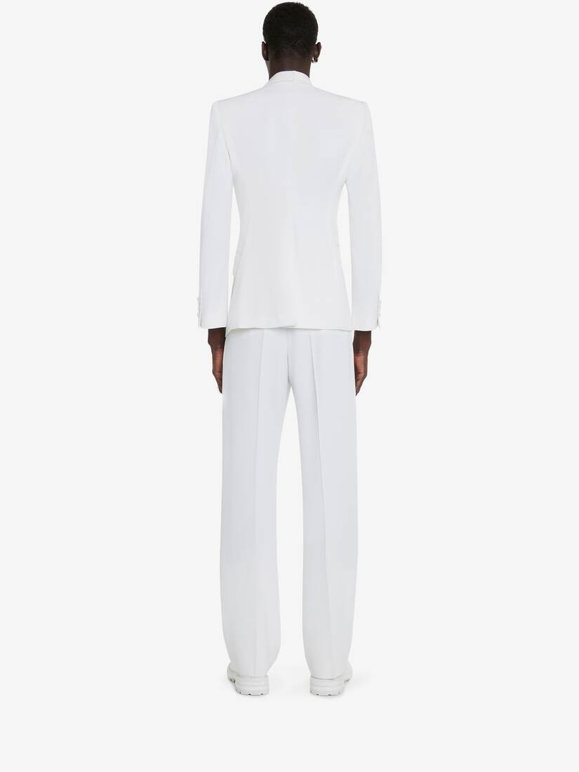 Men's Asymmetric Jacket in Soft White - 4