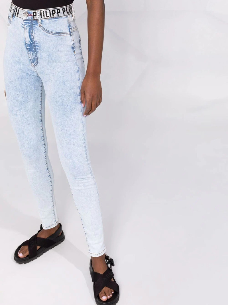 high-waist denim jeggings 5