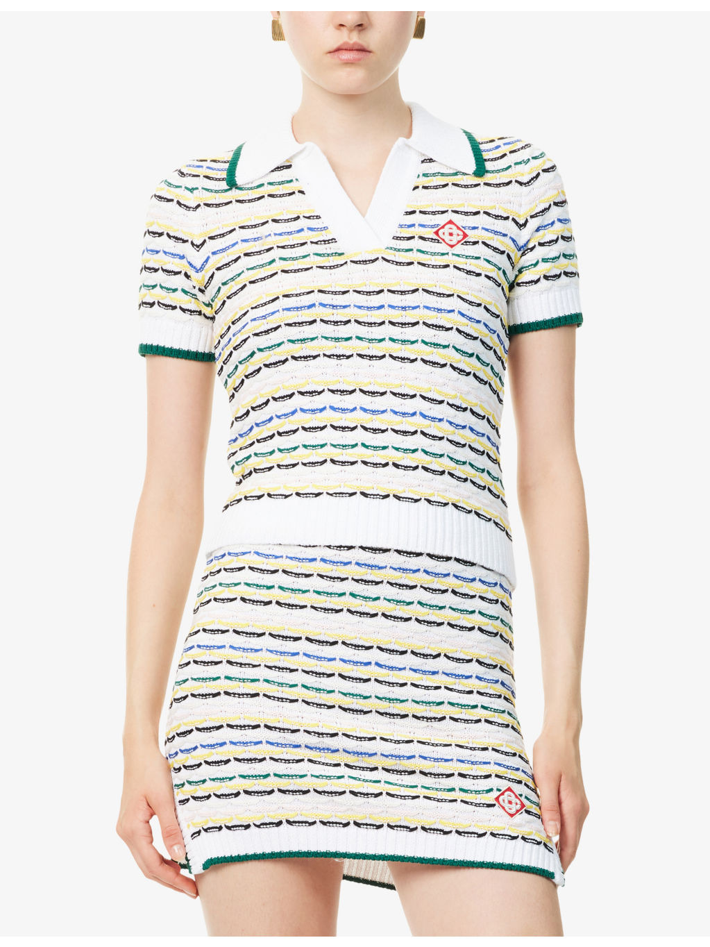 Tuck Stitch Cotton-Knit Polo Shirt - 3