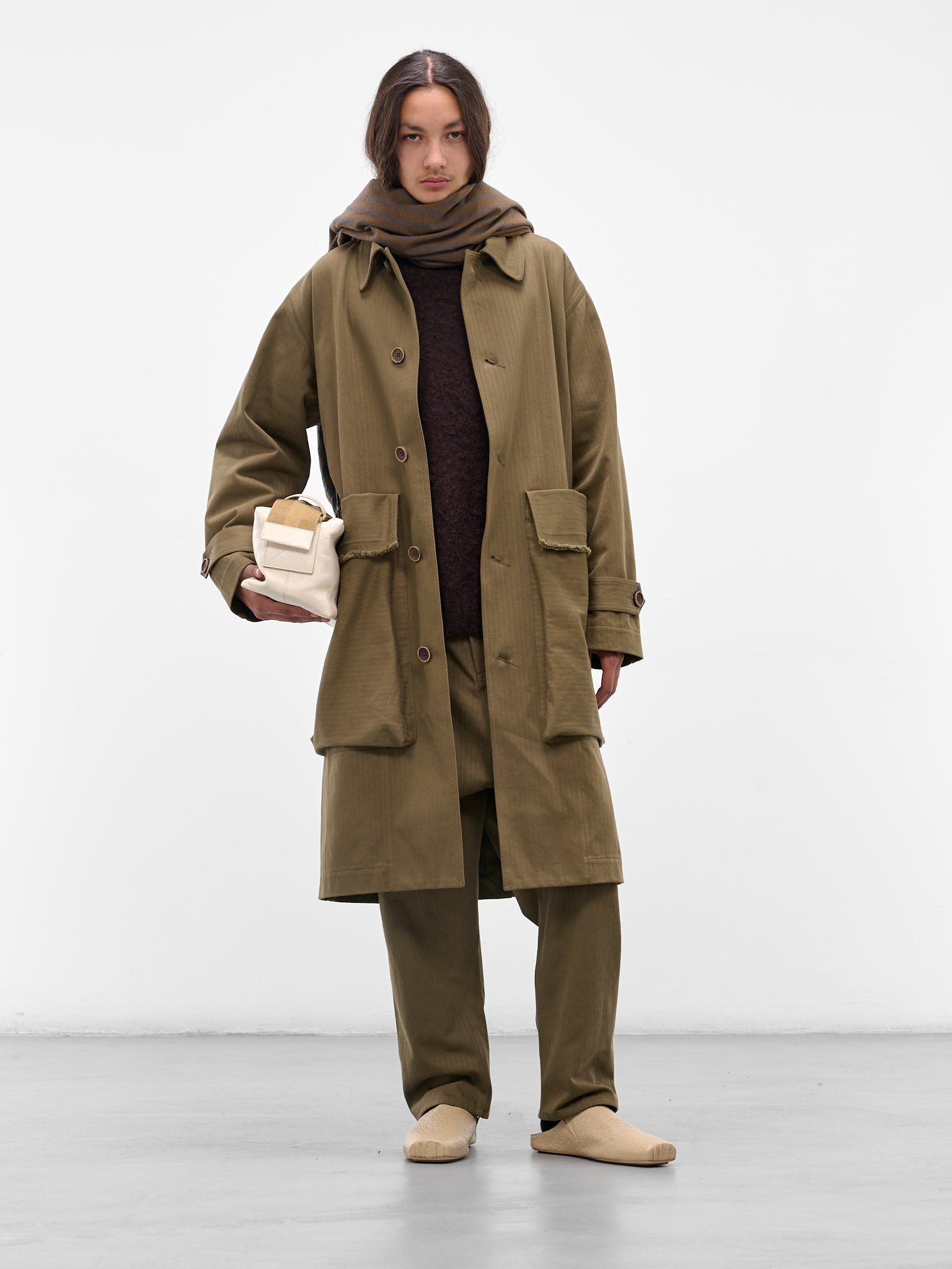 Green Striped Pocket 'Coolly' Coat - 6