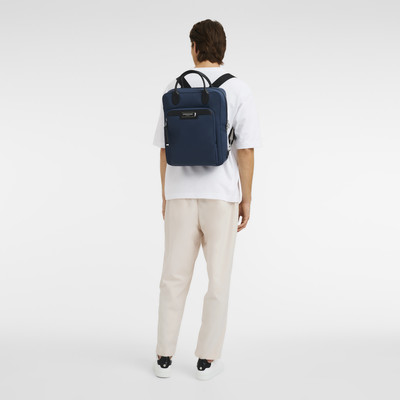 Longchamp Le Pliage Energy M Backpack Navy - Recycled canvas outlook
