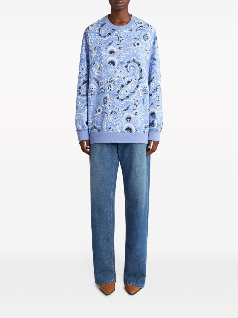 bandana-print cotton sweatshirt - 3