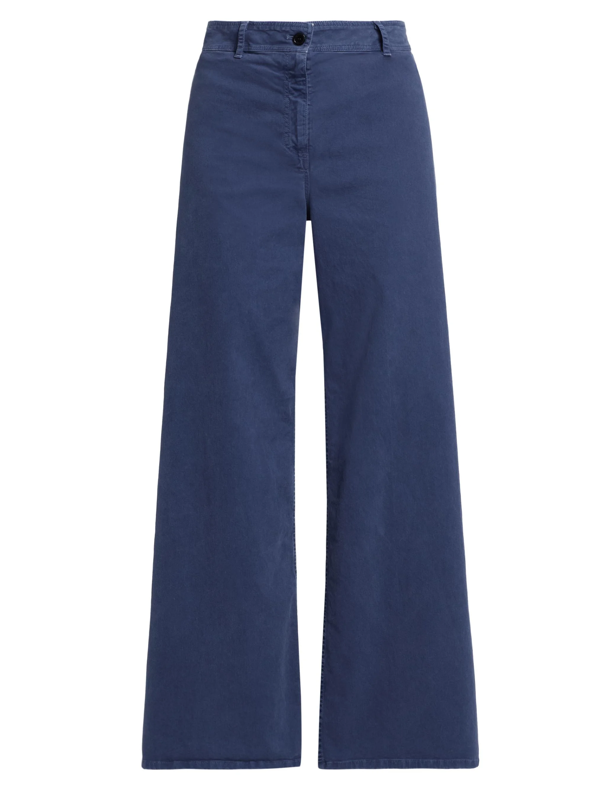 Women's Megan Brushed Stretch Twill Wide-Leg Pants - Vintage Washed French Navy - 1