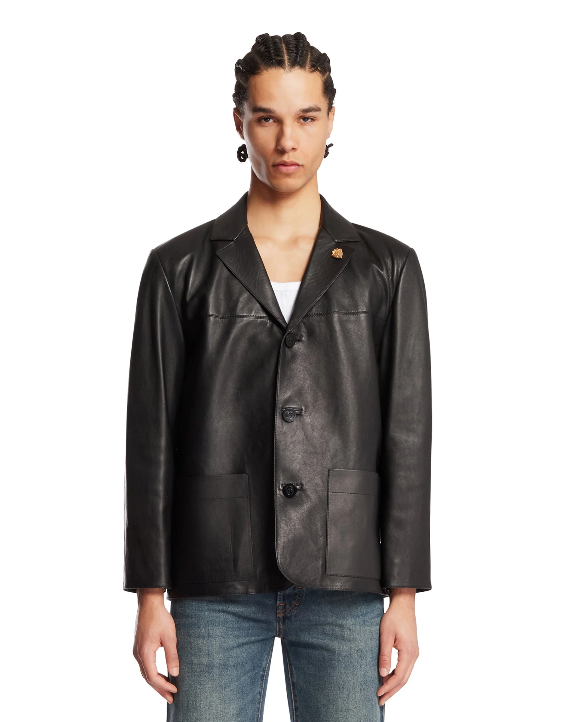 Black Nappa Leather Jacket - 1