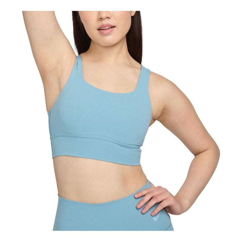 (WMNS) Nike Zenvy 중간 지원 패딩 Longline 스포츠 브래지어 아시아 Sizing 'Denim Turquoise' DO6620-464 - 1