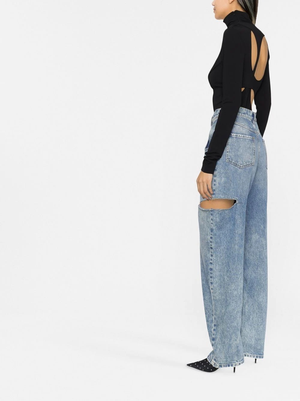 asymmetric cut-out top - 3