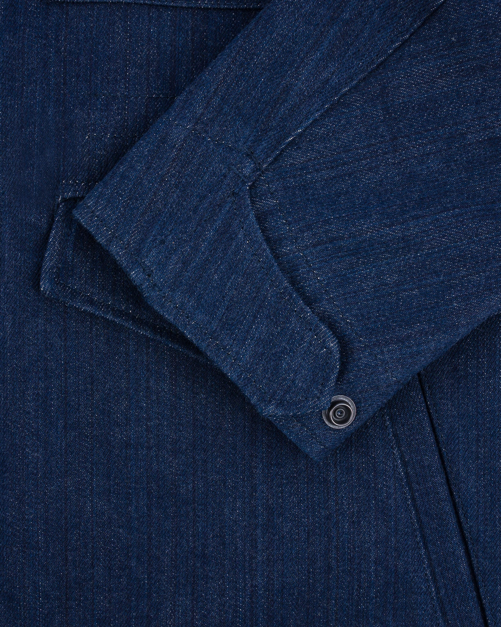 IHM-42-IND 16oz Natural Indigo Selvedge Denim M65 Field Jacket - 11