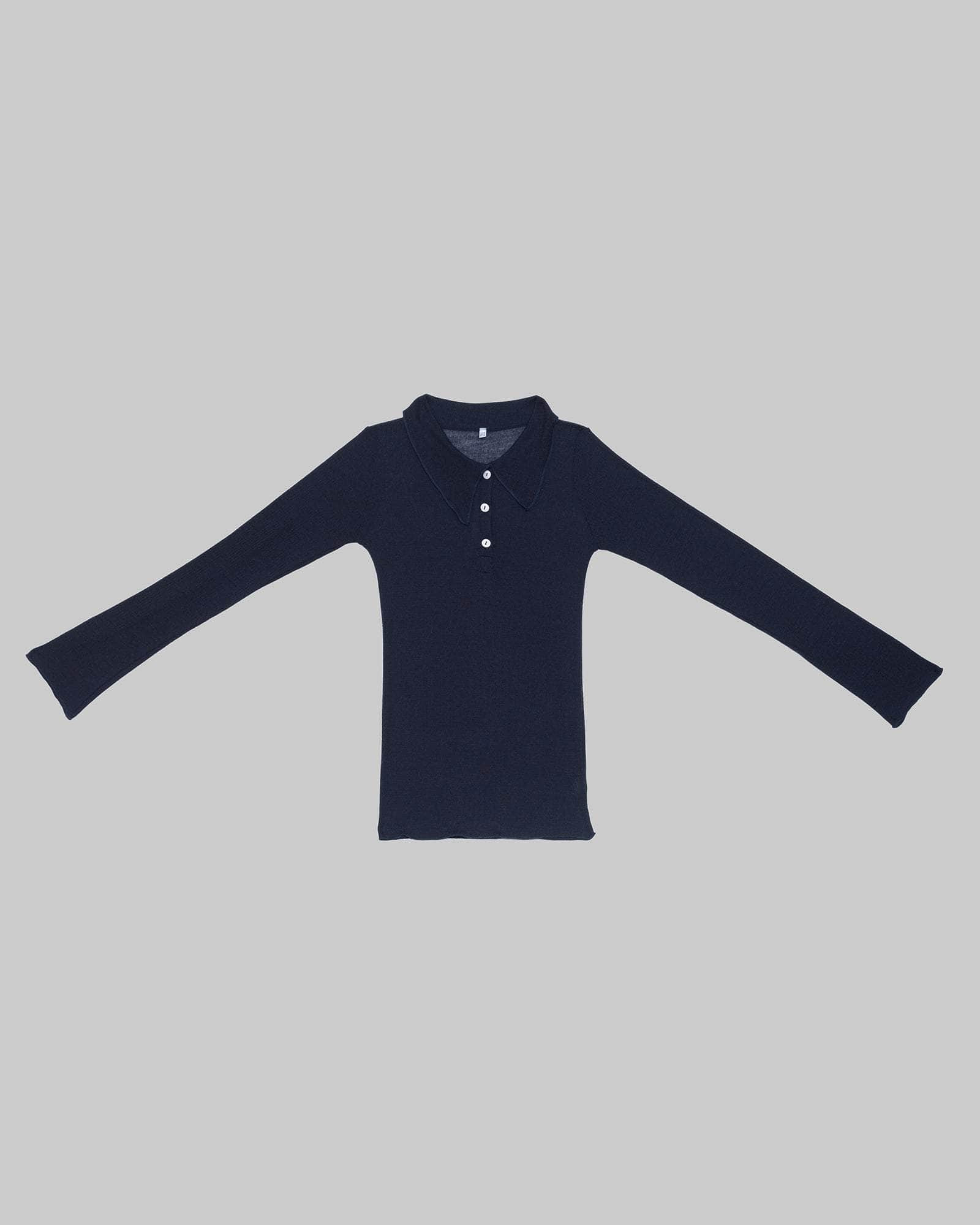 Dual Long Sleeve Tee - Fine Wool Rib - 6