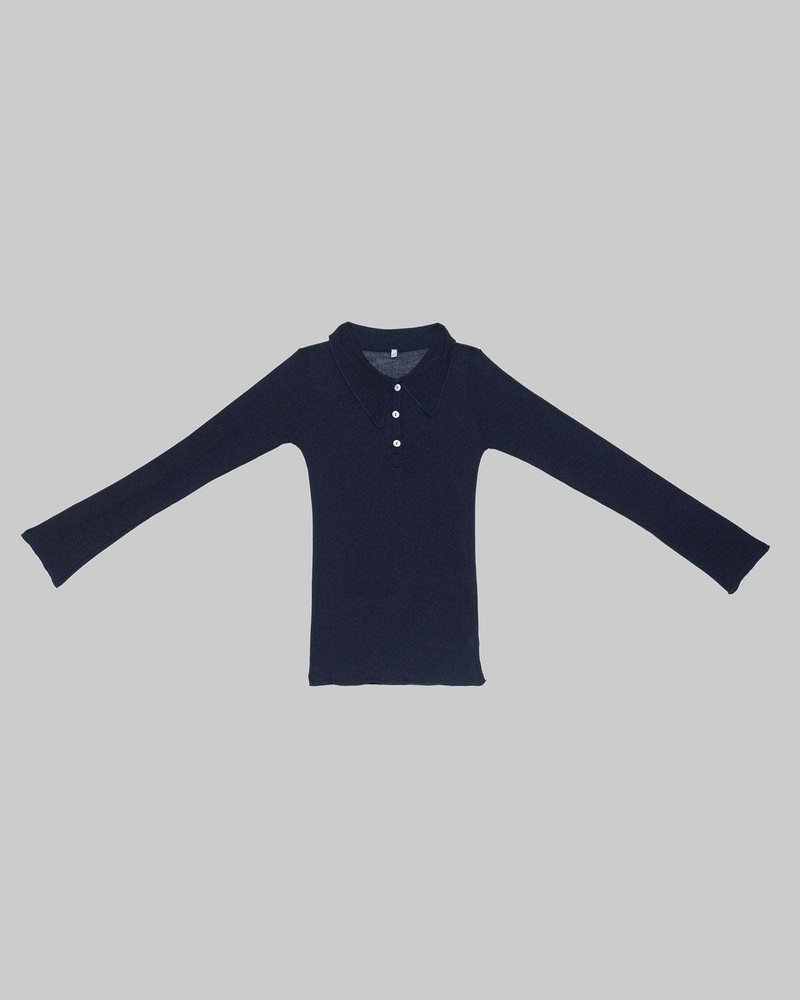 Dual Long Sleeve Tee - Fine Wool Rib 6