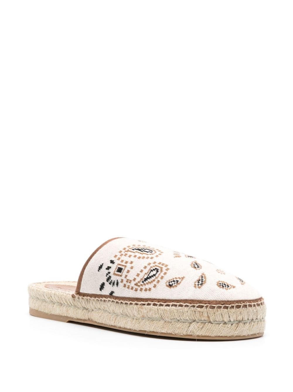 bandana-jacquard flat espadrilles - 2