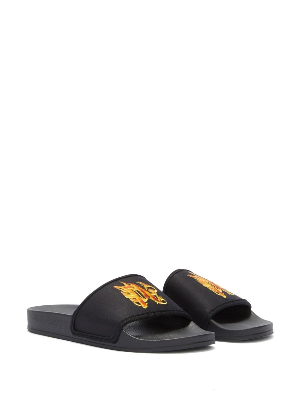 monogram-embossed pool slides - 2