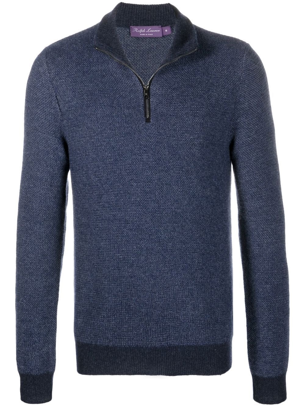 half-zip cashmere sweater - 1