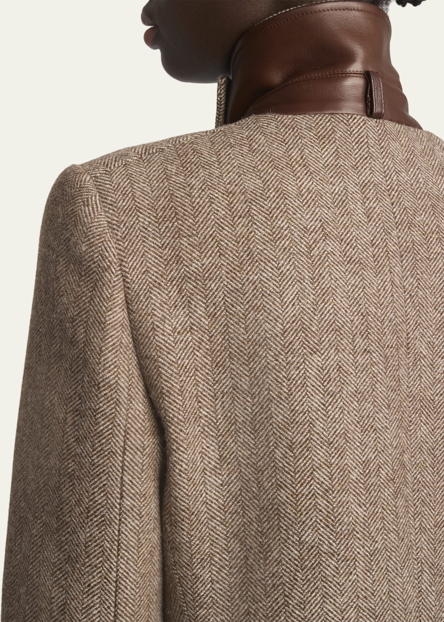 Herringbone Boyish Wool Jacket - 5