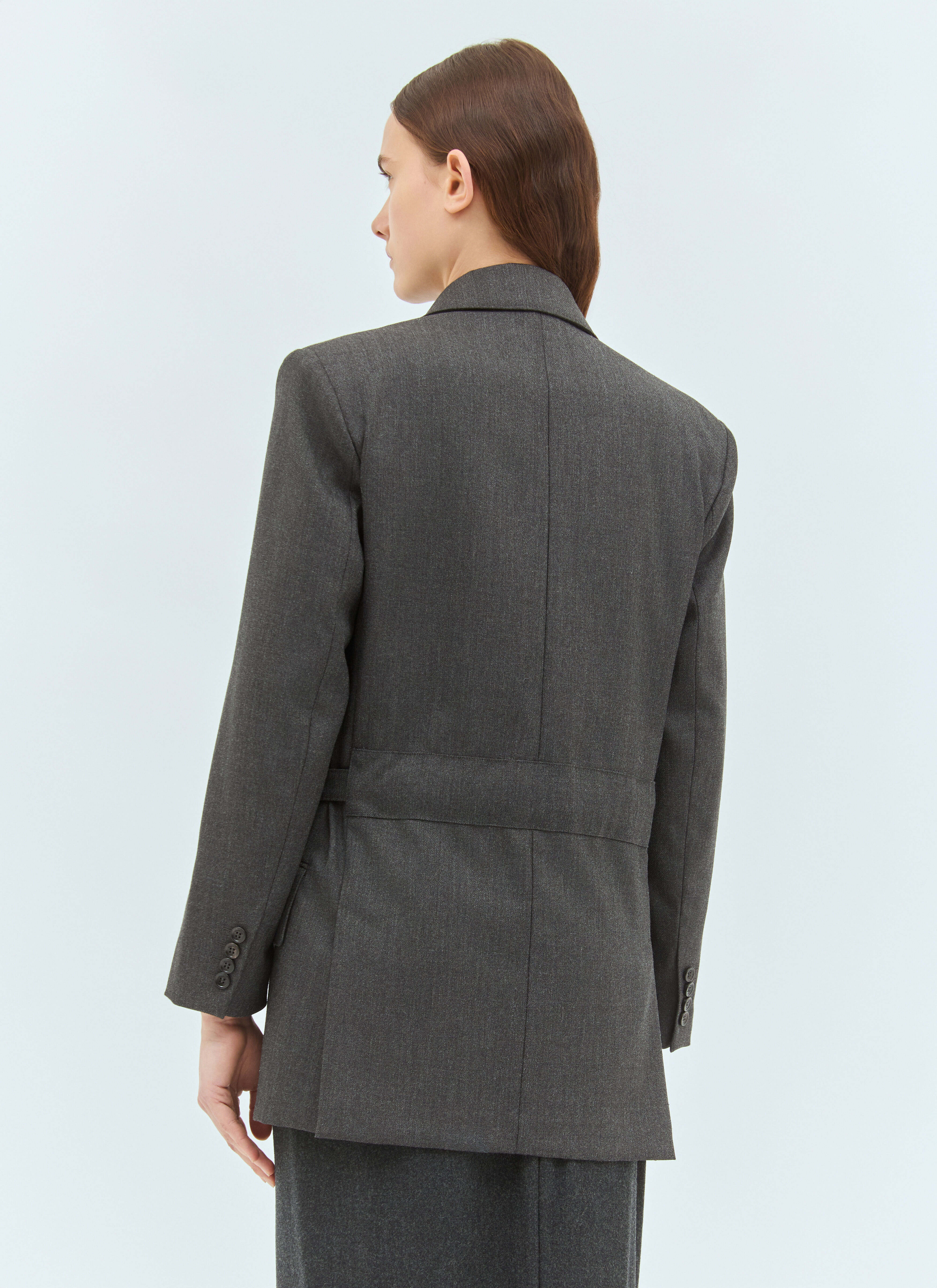 Double-Breasted Wool Blazer - 5