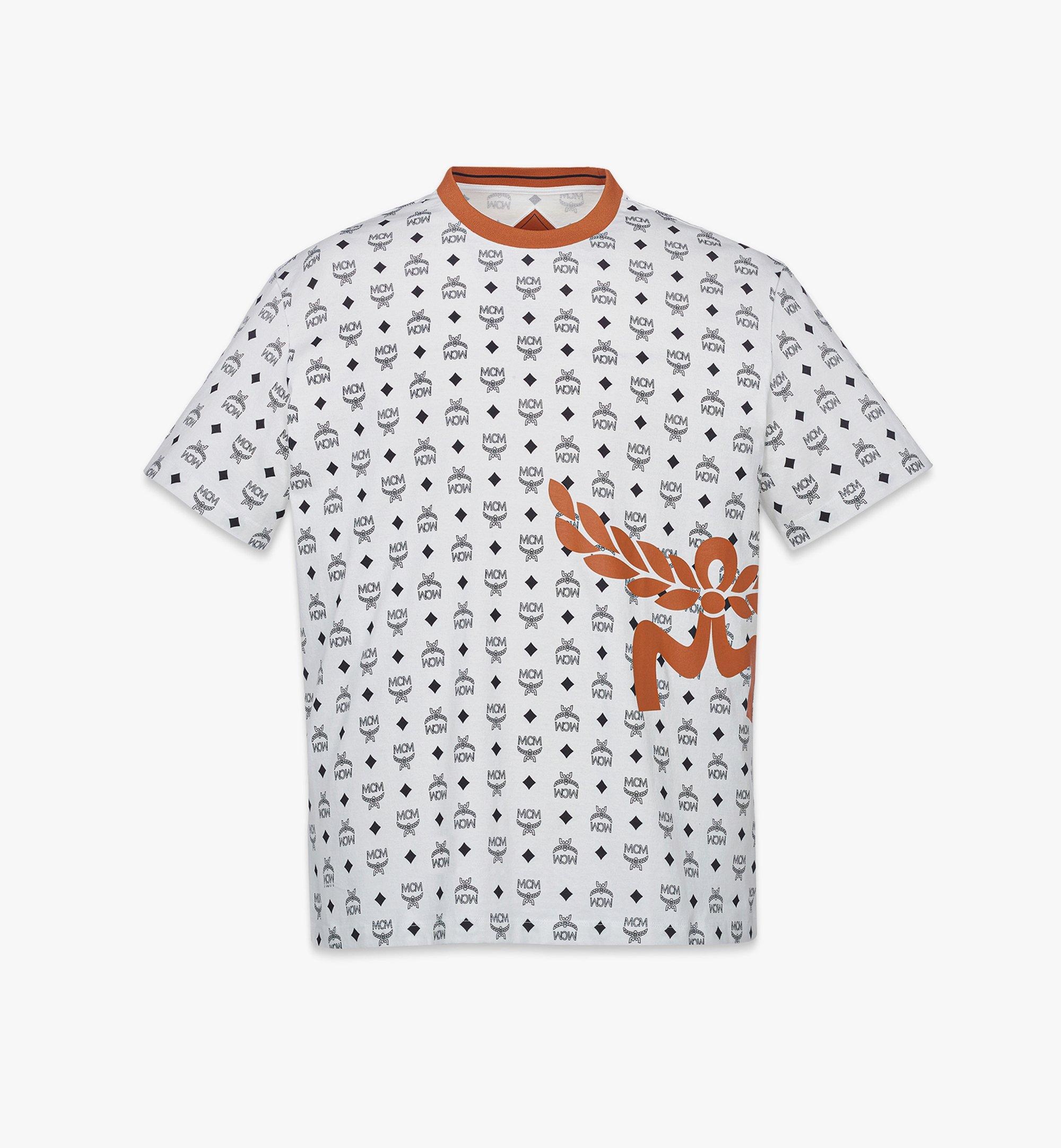 Mega Laurel Monogram Print T-Shirt in Organic Cotton - 1