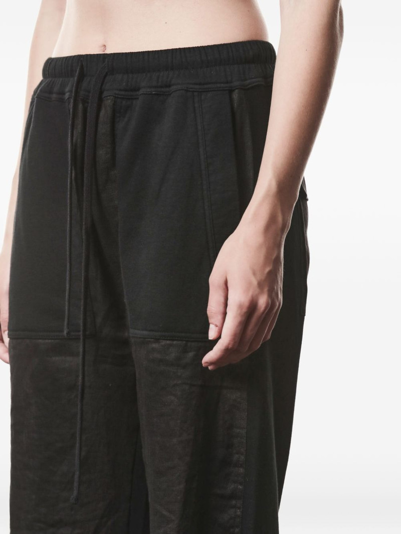 drawstring patch cotton trousers 4