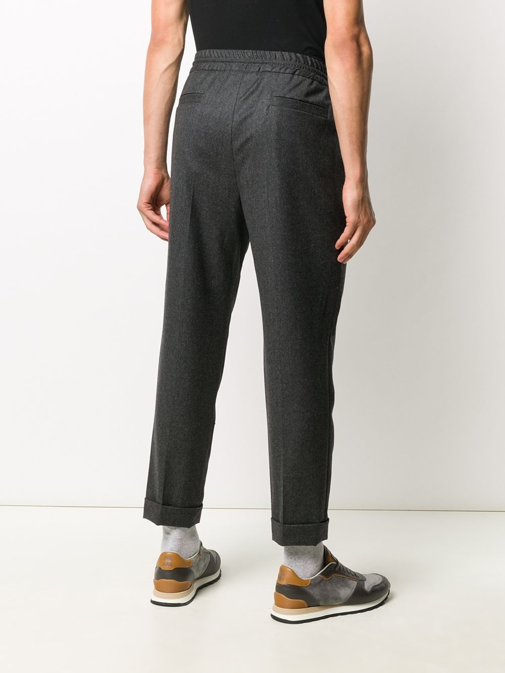 cropped straight leg trousers - 4