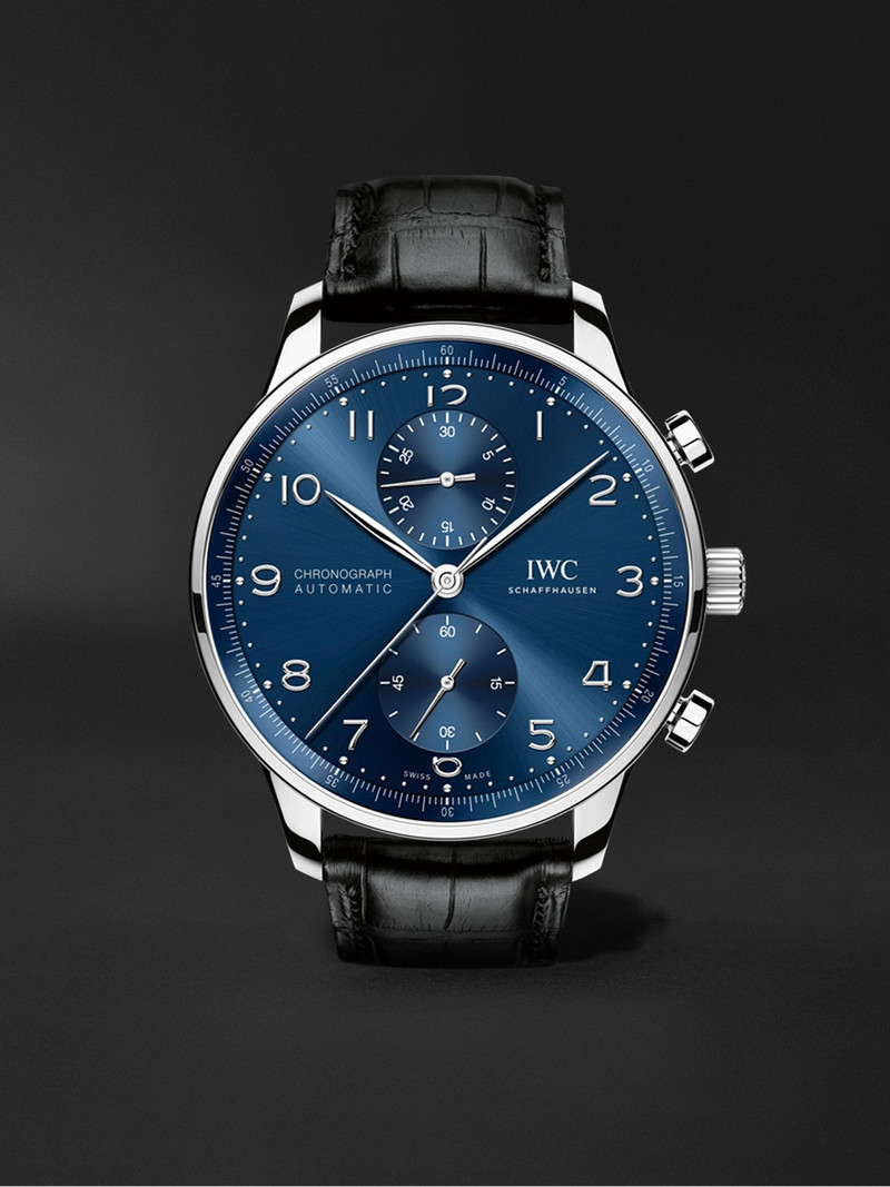 Portugieser 자동 크로노그래프 41mm 스테인레스 스틸 및 Alligator 시계, Ref. No. IW371606 1