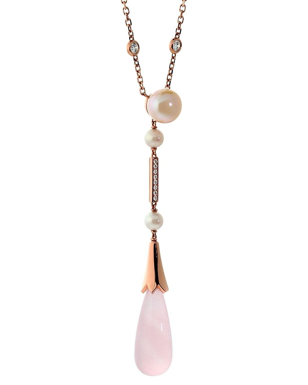 Cartier 18K Rose Gold 17.94 ct. tw. Diamond & Pink Quartz Monica Bellucci Necklace (Authentic Pre-Ow - 2