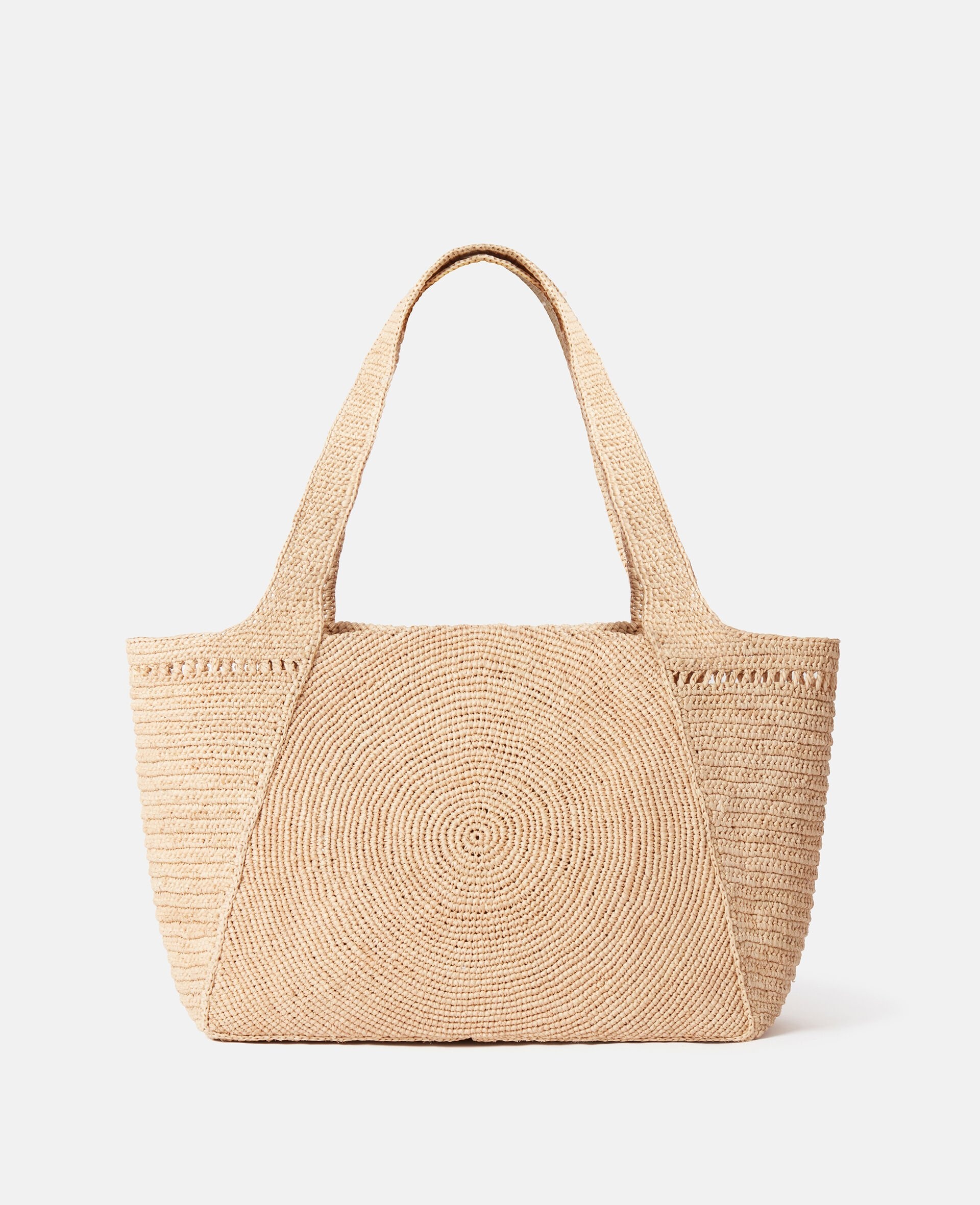 Logo Raffia Medium Tote Bag - 5