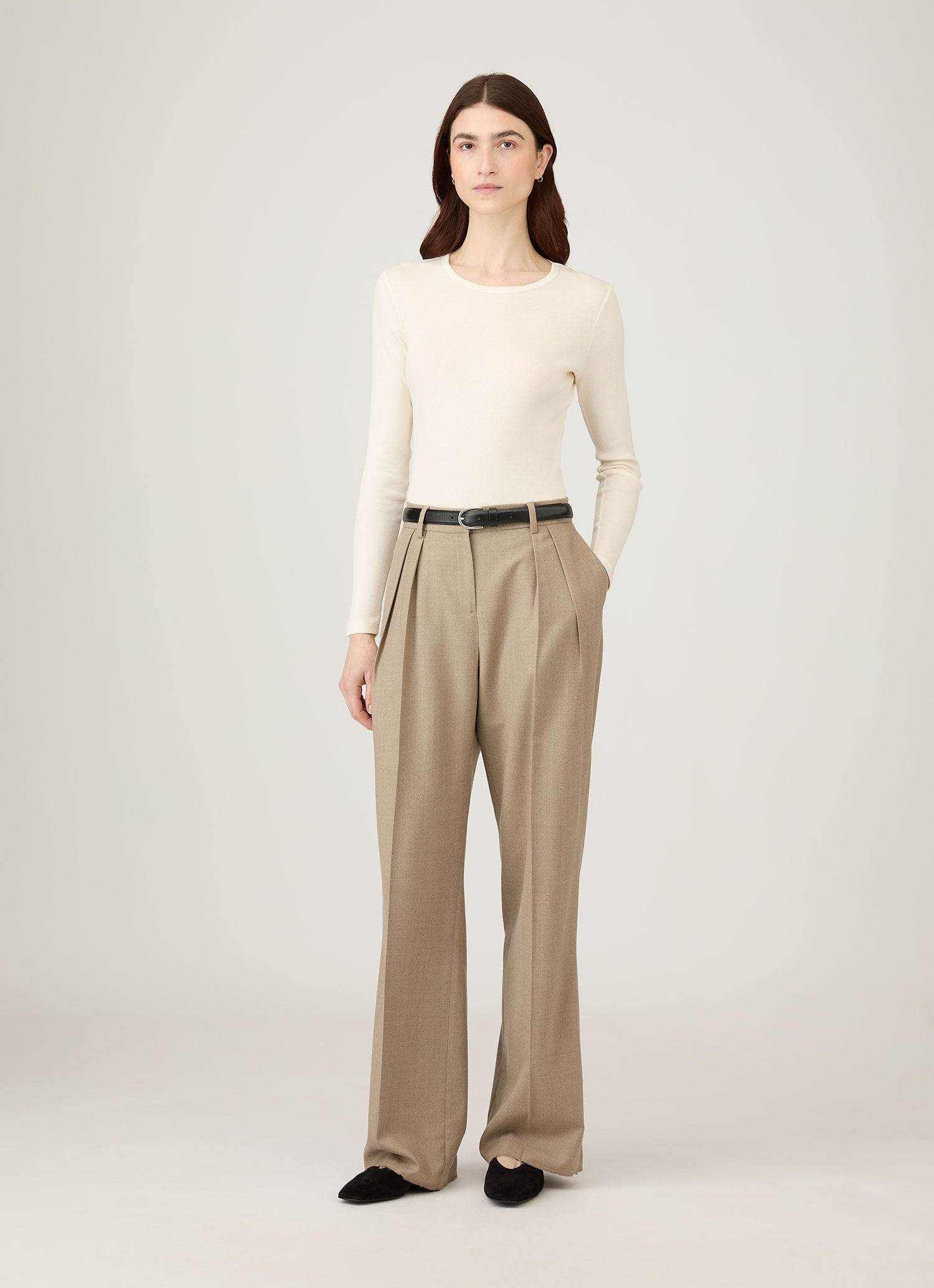 Long Sleeve Ribbed T‑shirt - 2