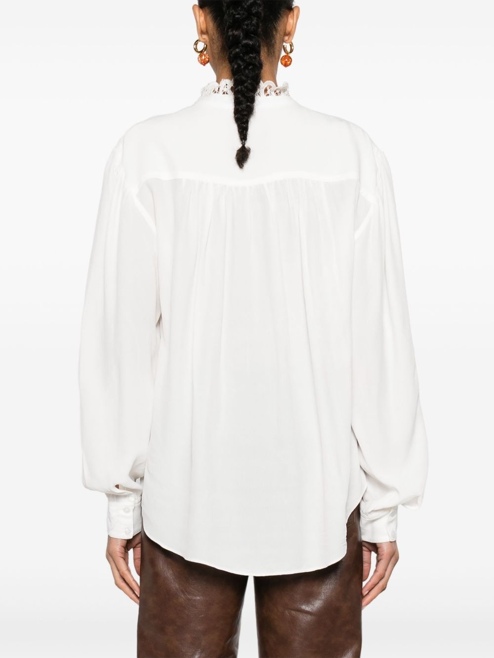 Estela broderie anglaise-trim shirt - 4