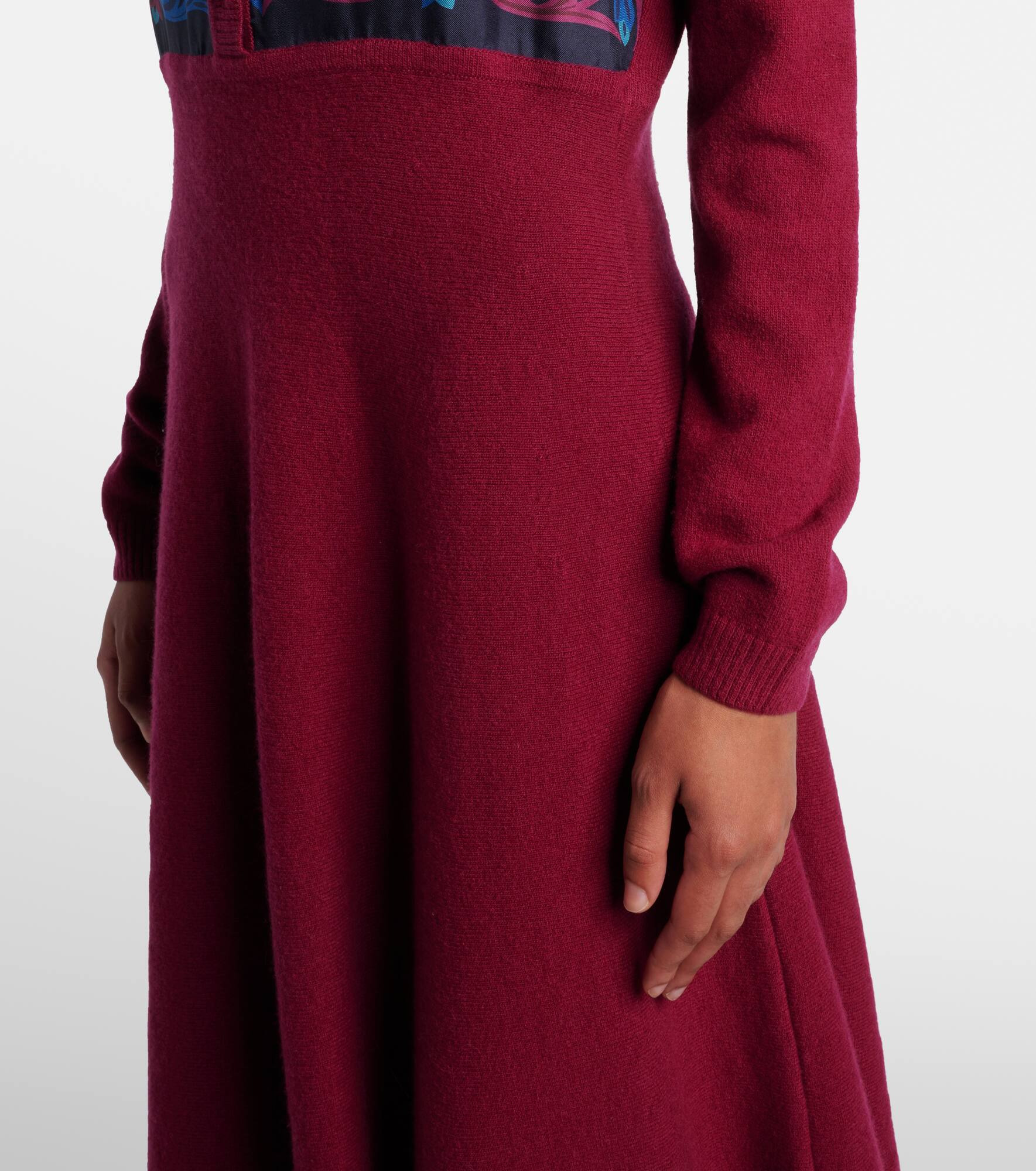 Silk, wool, and cashmere shirt dress - 5