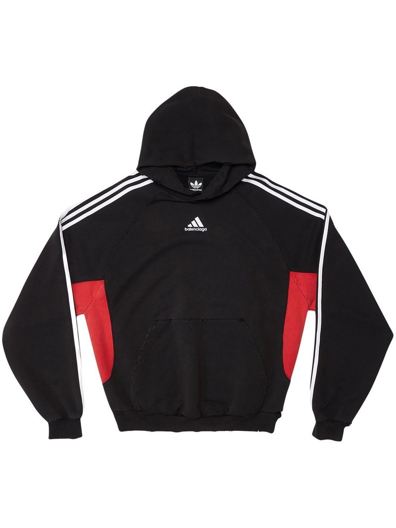 x adidas logo-embroidered hoodie - 1