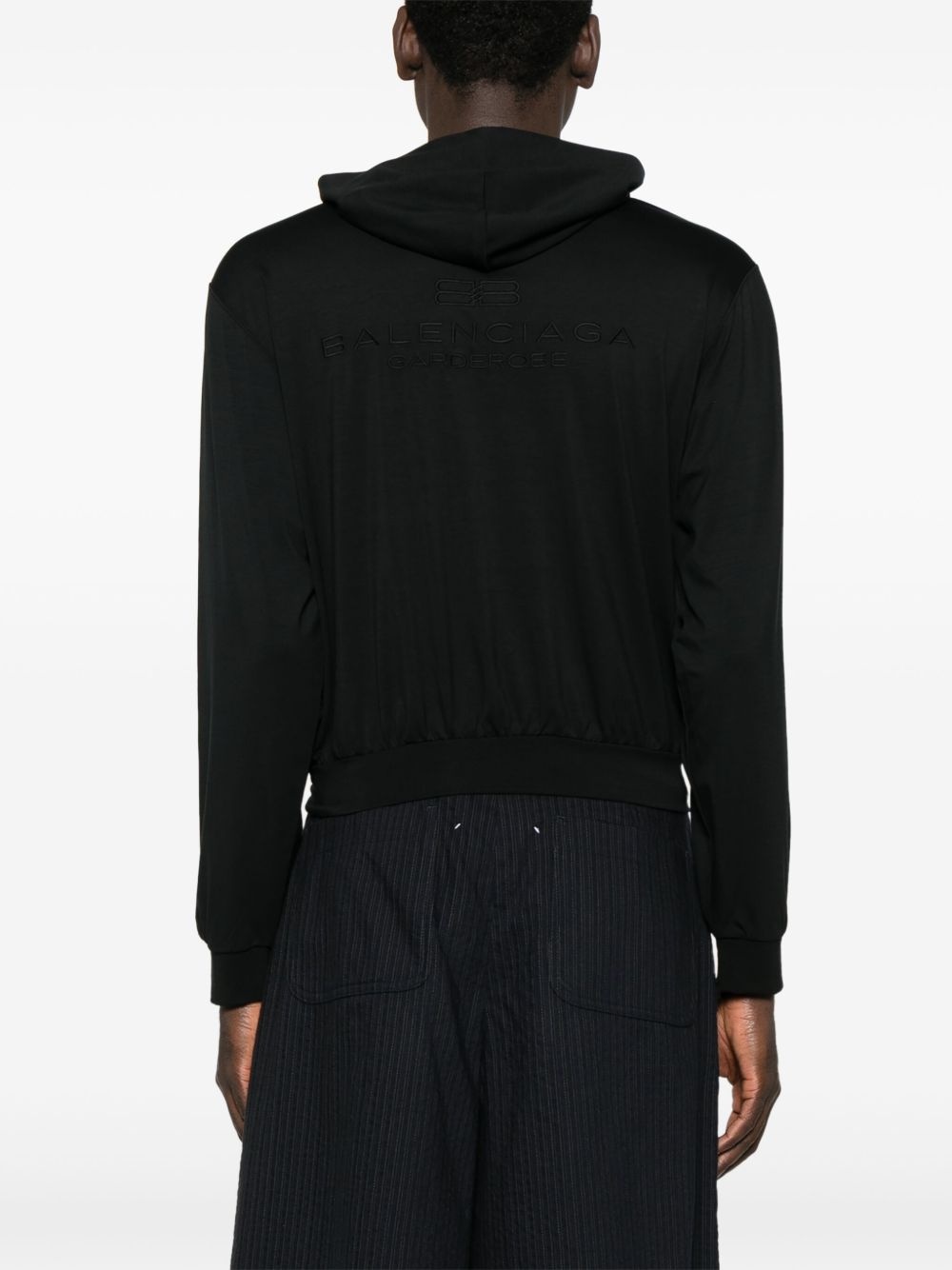 logo-embroidered hoodie - 4