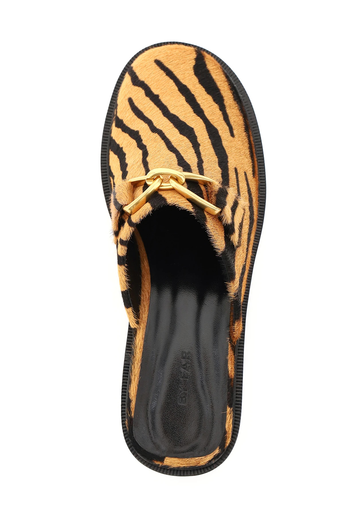 TIGER-PRINT PONY HAIR MULES - 3