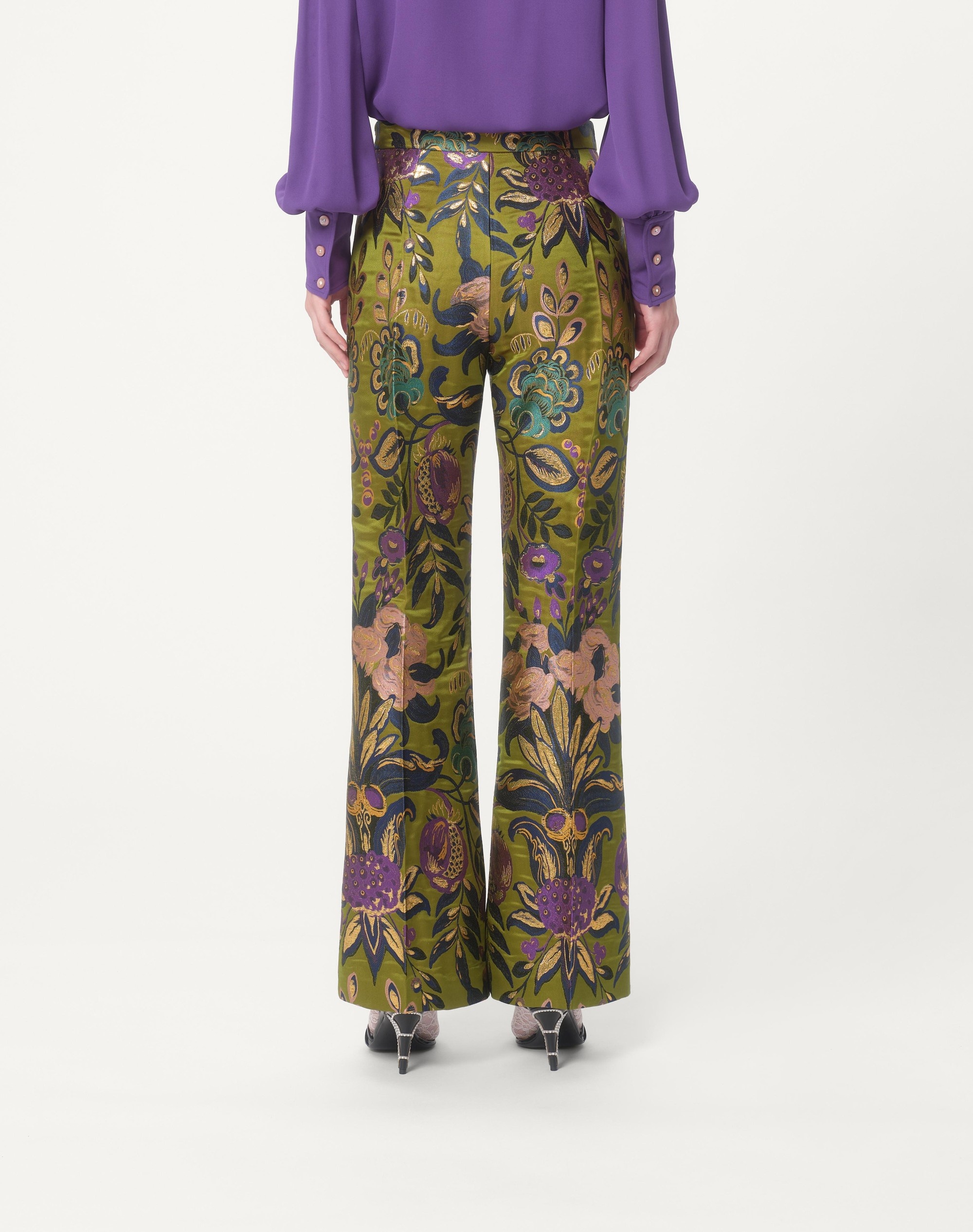 PANTS IN APRES L'HIVER JACQUARD FLOREALE LUREX - 7